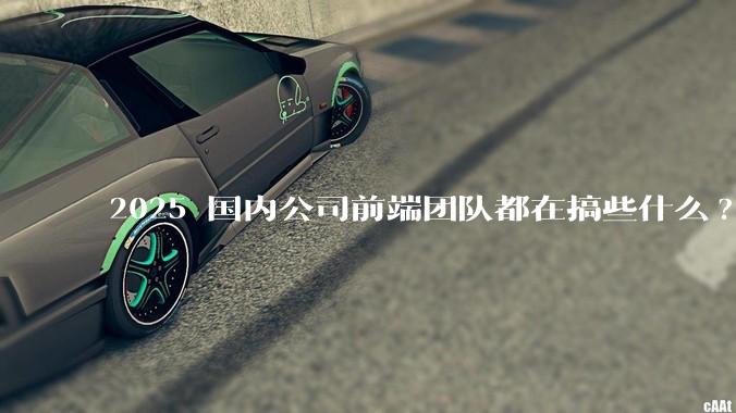 2025 国内公司前端团队都在搞些什么?